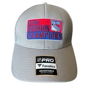Fanatics NHL Authentic Adjustable 2024 Division Champions New York Rangers Hat